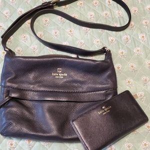 Kate Spade Black Crossbody and Wallet